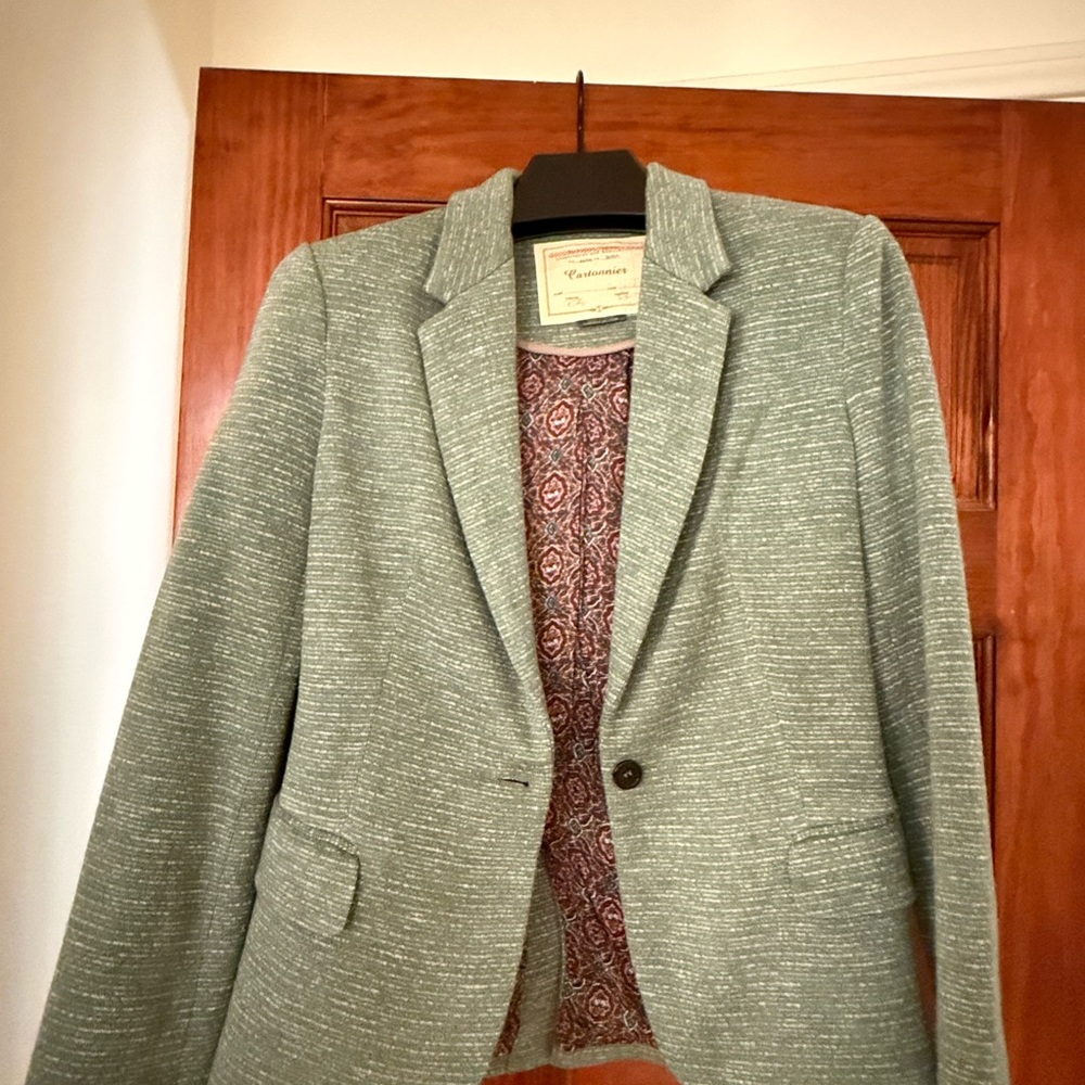 Cartonnier Textured Green Blazer